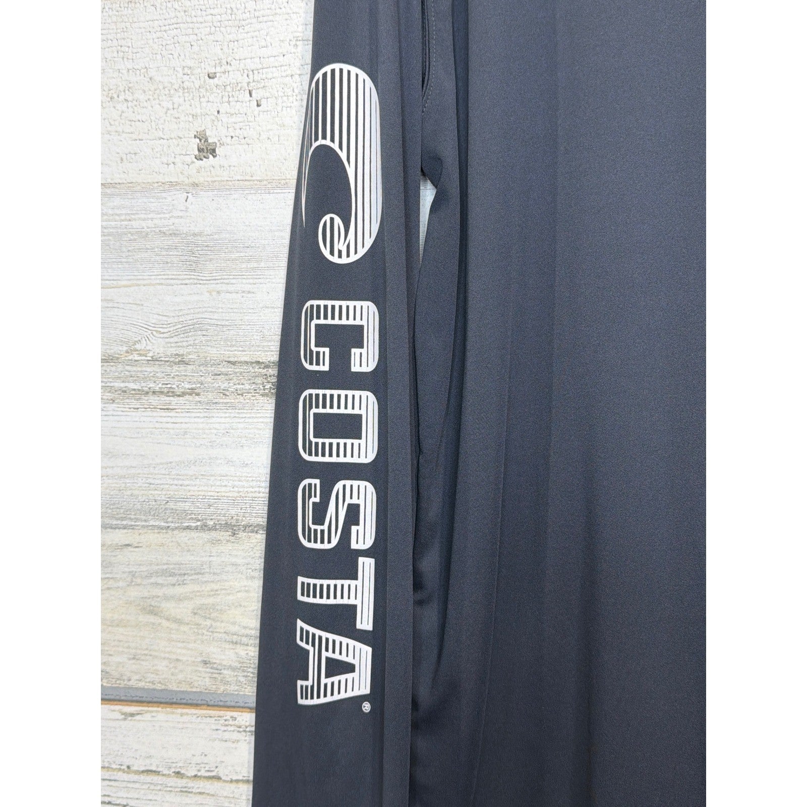 Costa Del Mar Performance Shirt Men XXL Gray Long Sleeve Rashguard Fishing EUC1