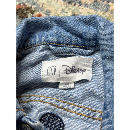 Gap Disney Denim Jacket Boys 6-12M Blue Mickey Mouse Trucker Disneycore EUC3