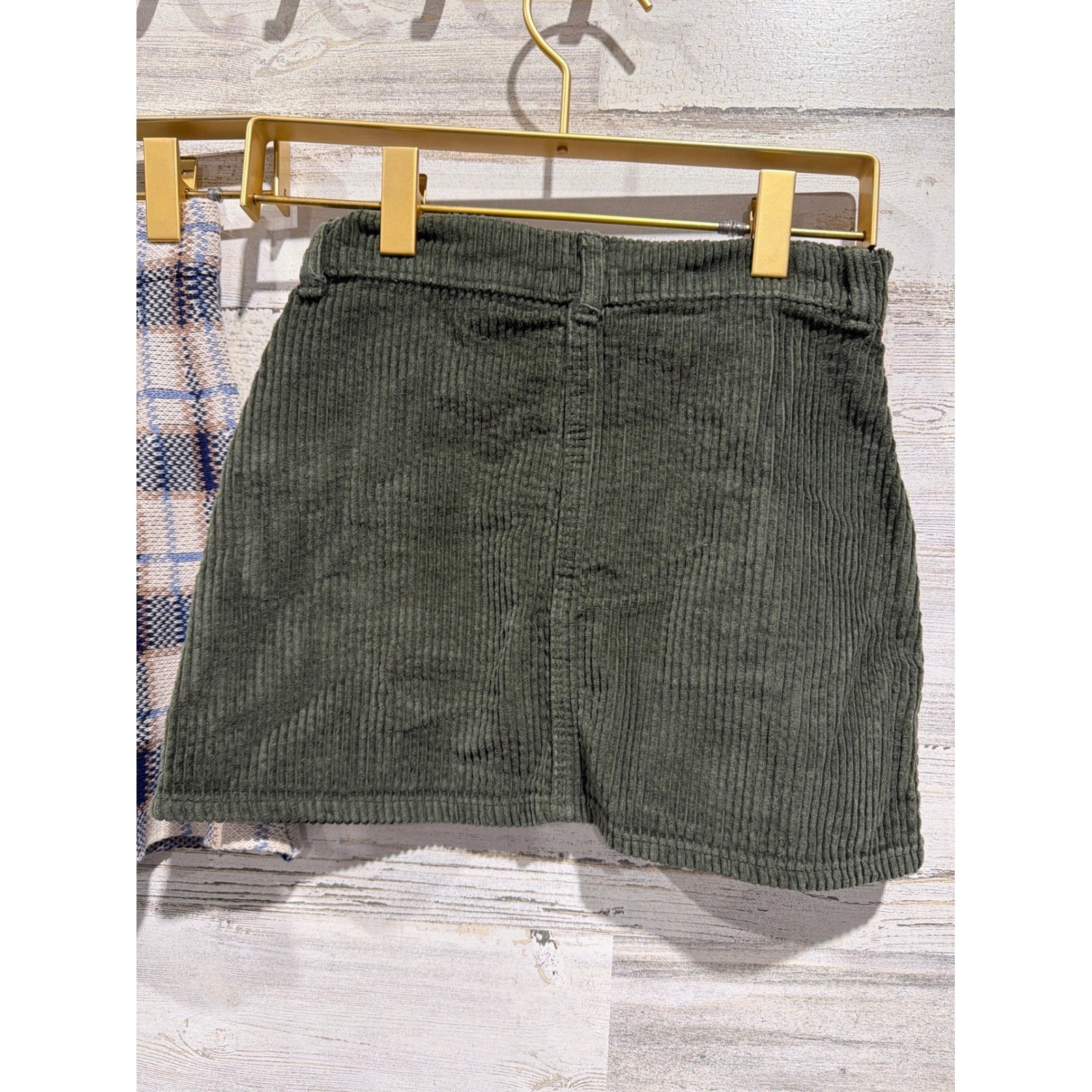 Draper James Old Navy Skirt Bundle Girls 6 Green Plaid Corduroy Preppy EUC2