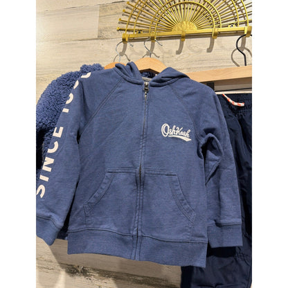 Magellan OshKosh Boys 4T Blue 4pc Bundle Fleece Long Sleeve Jacket Joggers Lot2