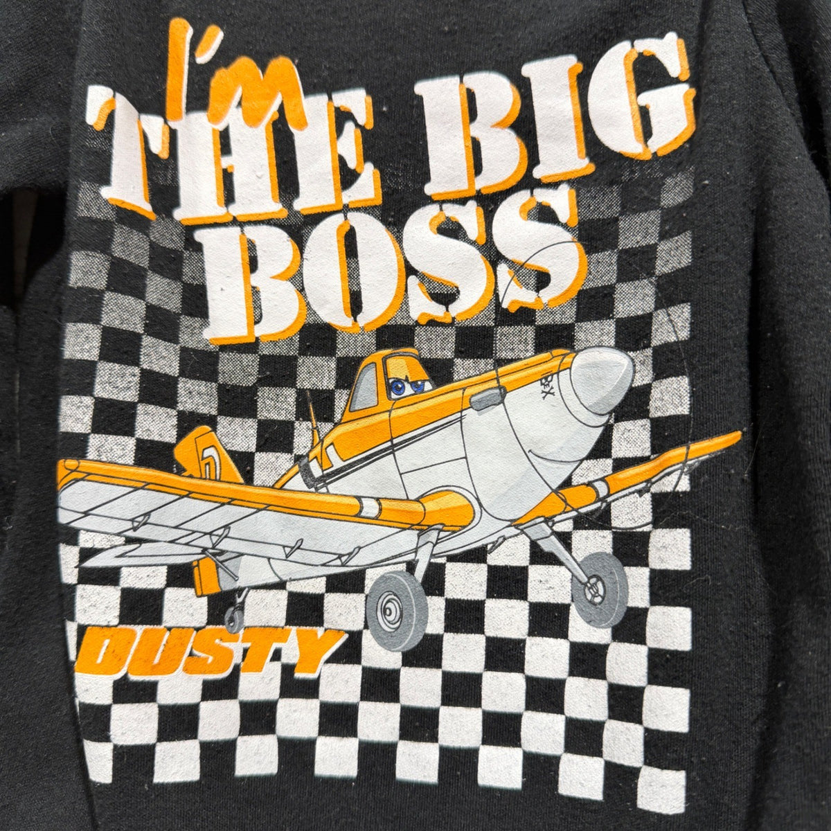 Disney Bodysuit Boys 12-18M Black Planes Dusty The Big Boss Racing GUC1