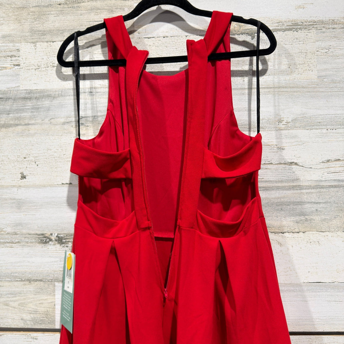 B. Smart Cutout Back Fit & Flare Dress Women Size 15 Red Polyester Modern NWT3
