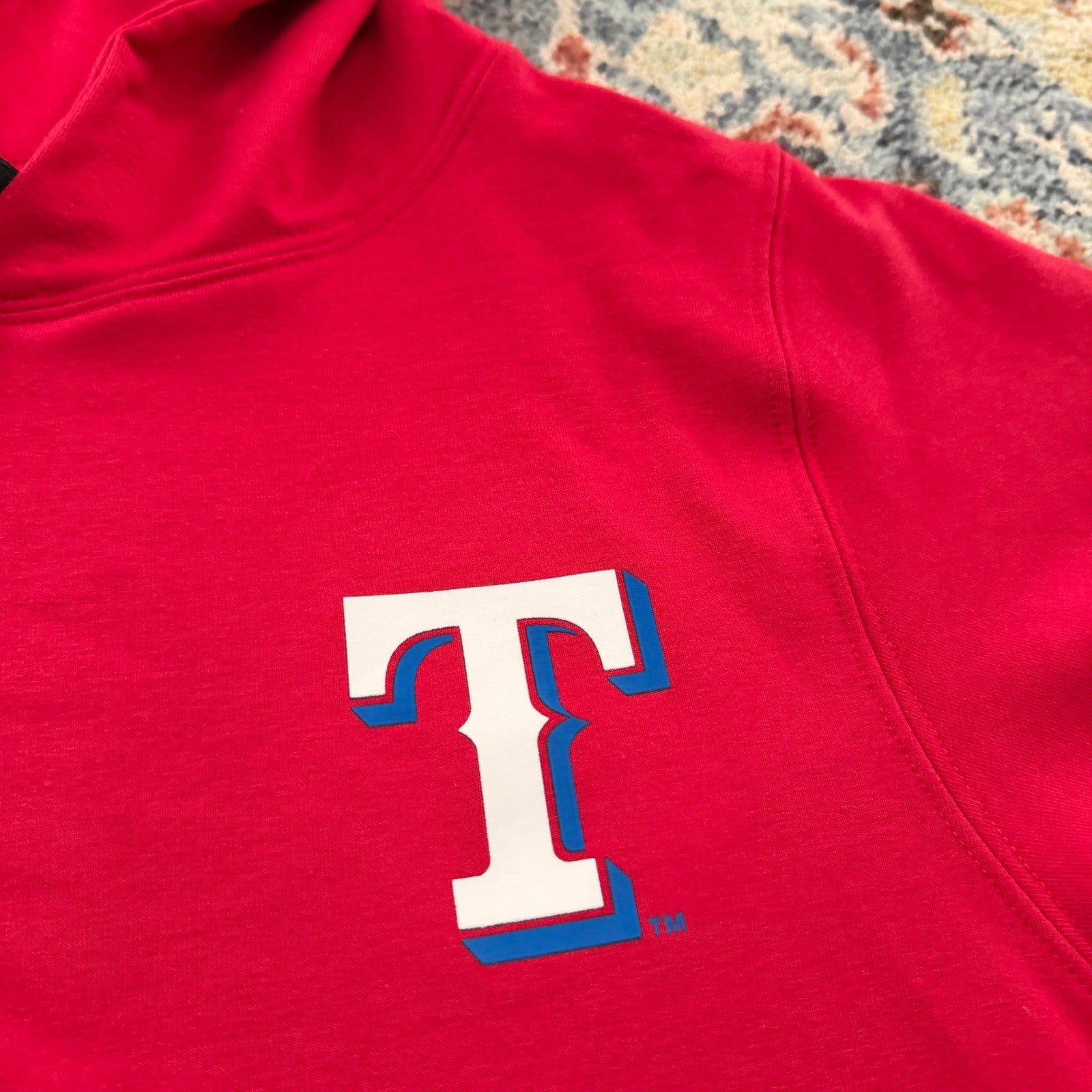 Baseballism Texas Rangers Hoodie Kids Small Red Short Sleeve MLB Sport NWT1