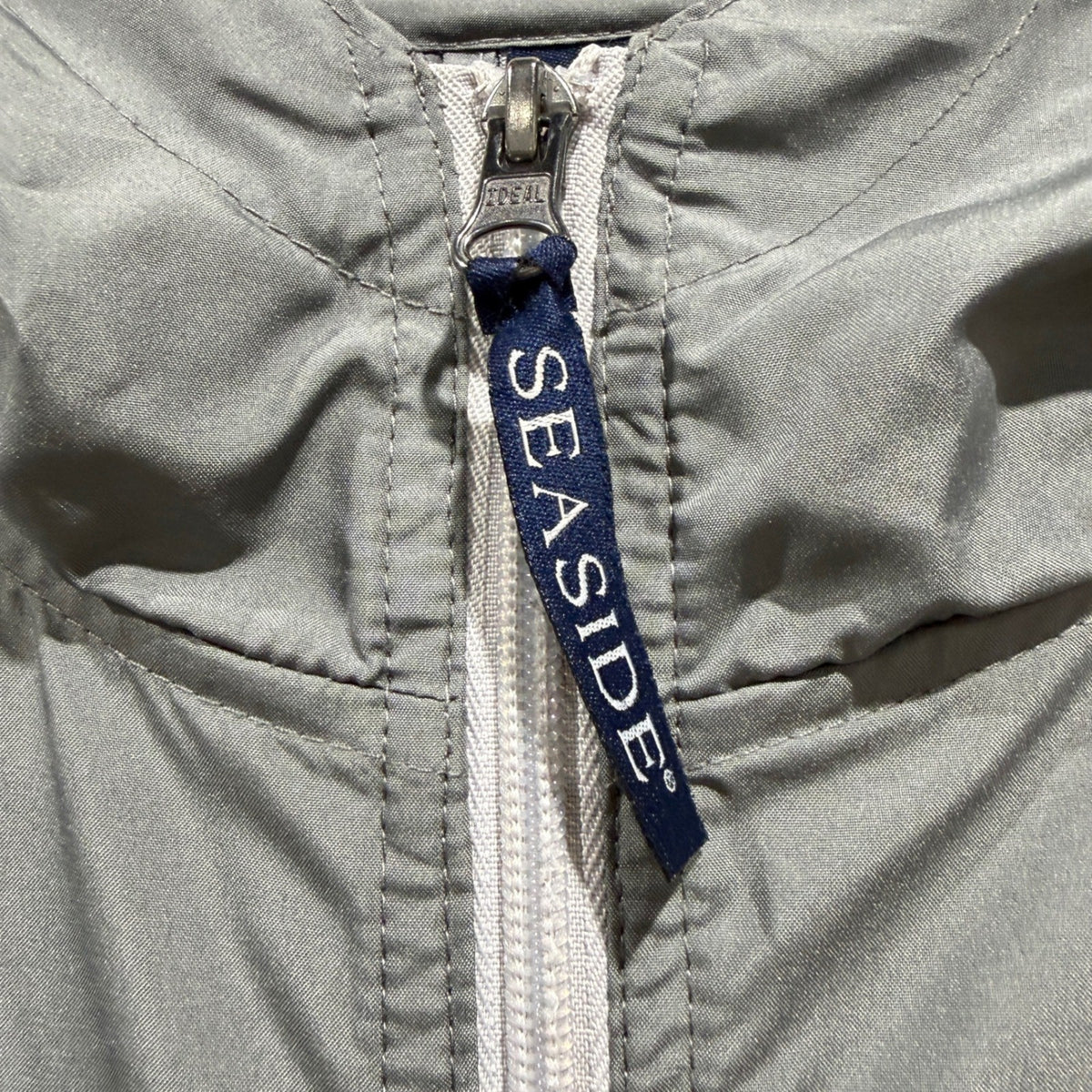 Charles River Seaside Windbreaker Women XS Grey Dachshund Quarter Zip EUC2