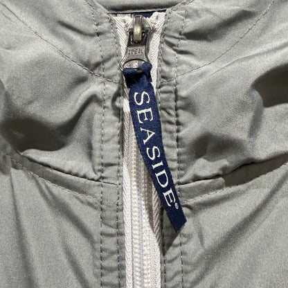 Charles River Seaside Windbreaker Women XS Grey Dachshund Quarter Zip EUC2