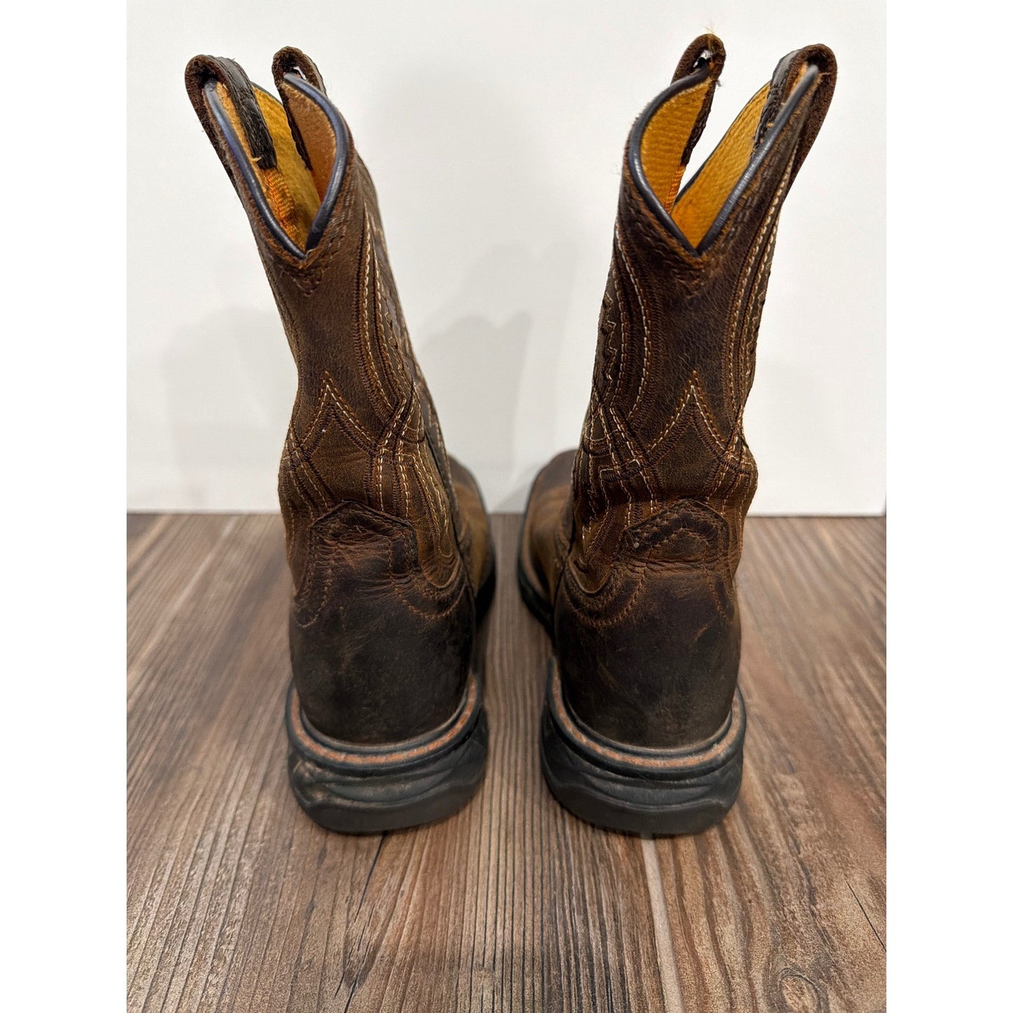 Ariat Western Boots Boys 11 Brown Leather 10042412 Cowboy GUC*Flaws5