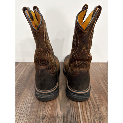 Ariat Western Boots Boys 11 Brown Leather 10042412 Cowboy GUC*Flaws5