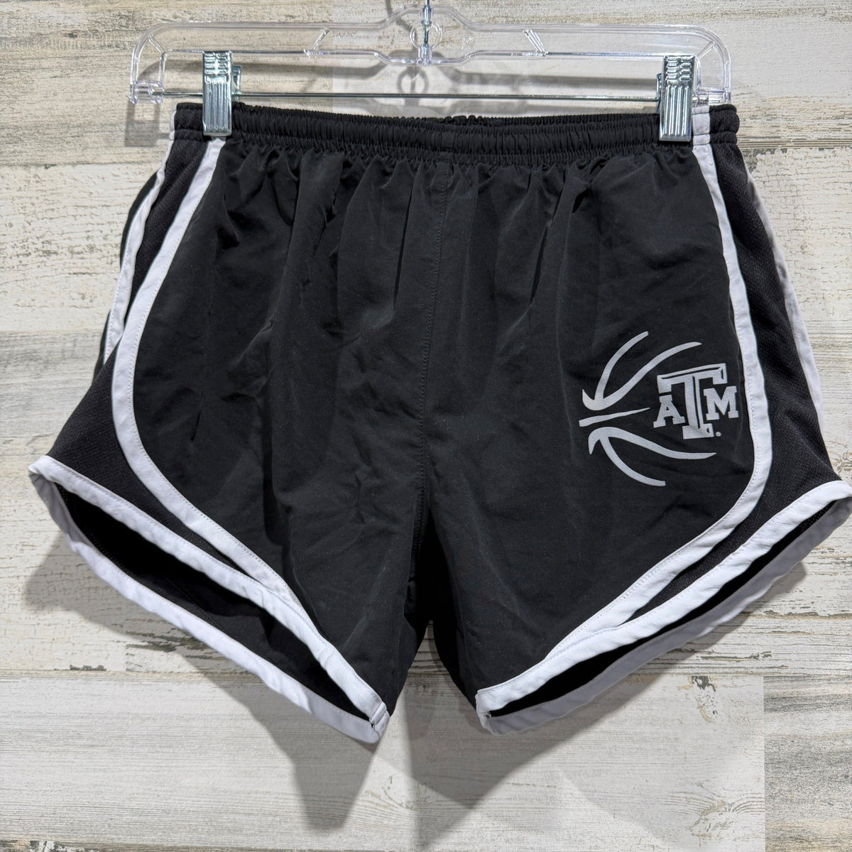 Texas A&M Basketball Shorts Women Small Black Polyester Collegiate EUC0