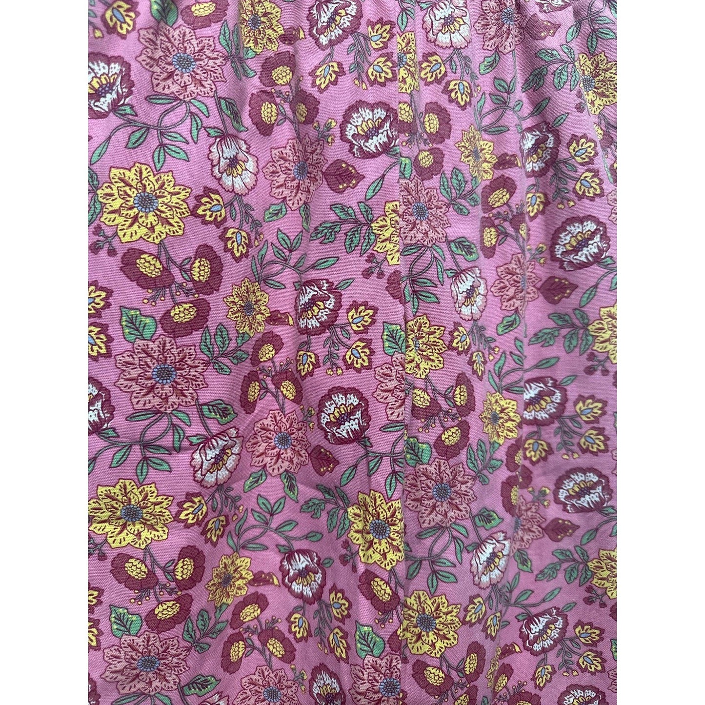 b'tween Floral Wide Leg Pants Girls 7 Pink Boho Botanical EUC1