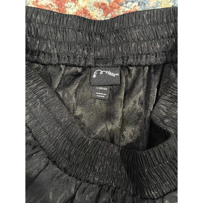 Art Class Skirt Girls Large 10/12 Black Leopard Ruffle Jacquard Grunge EUC1