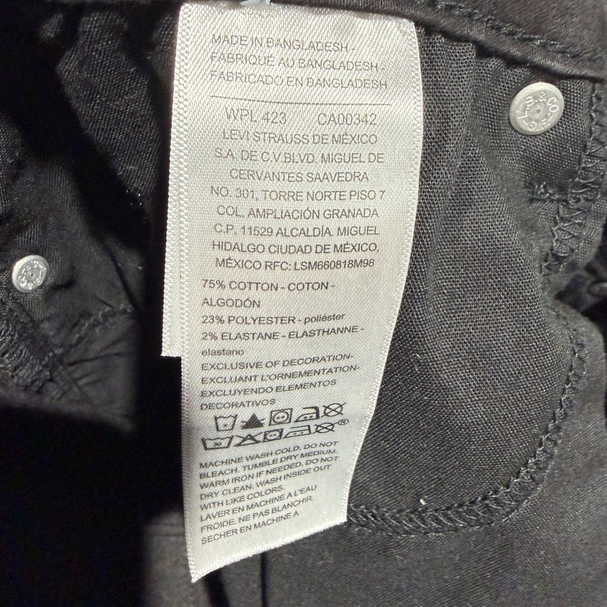 Denizen from Levis High-Rise Skinny Jeans Womens 12M Black Cotton Blend Modern5