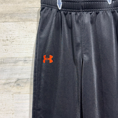 Under Armour Pants Boys 4 Black Orange Logo Athletic Sporty EUC1