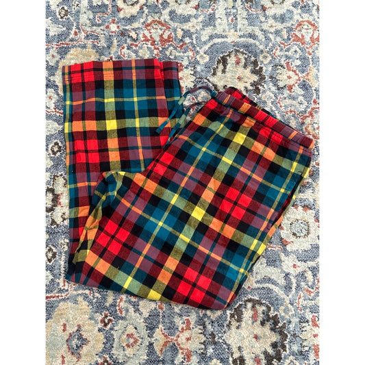 Hanna Andersson Pajama Pants Men XXL Multicolor Plaid Flannel EUC0