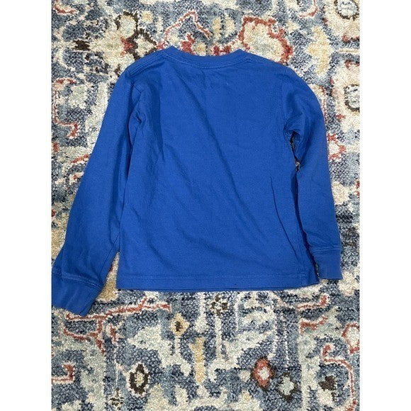 Carhartt Long Sleeve Pocket T-Shirt Boys 3T Blue Tool Graphic EUC4