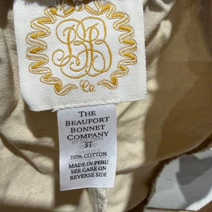 The Beaufort Bonnet Company Ruffle Shorts Girls 3T Tan Khaki EUC2
