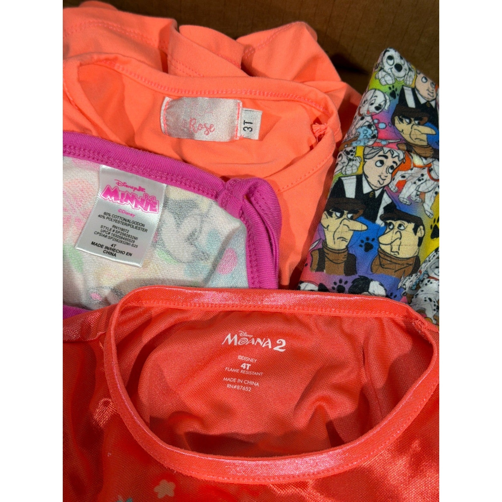Disney Outfit Bundle Girls 3T 4T Pink Red Moana Minnie Mouse Playwear5