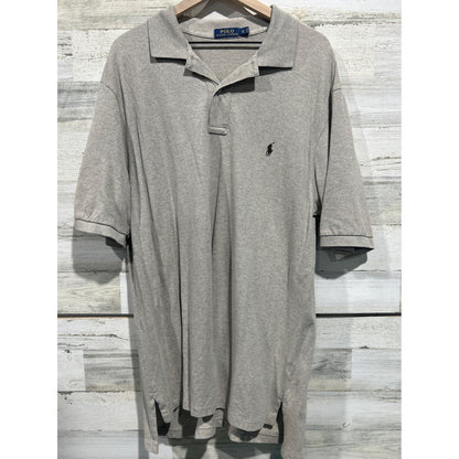 Polo Ralph Lauren Polo Shirt Men XLT Grey Pony Logo Prep Classic EUC0