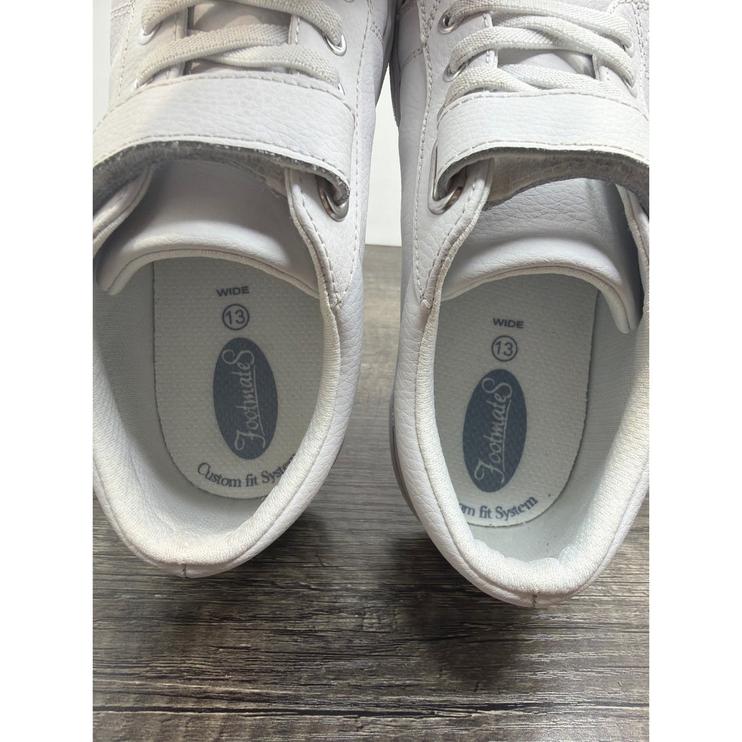 Footmates Leather Sneakers Youth 13 White Hook Loop Classic Preppy6