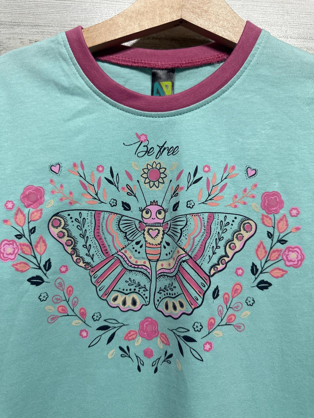 Nano Girls Size 4 Glow in the Dark Butterfly Pajama Set - 3 Pieces NWT1