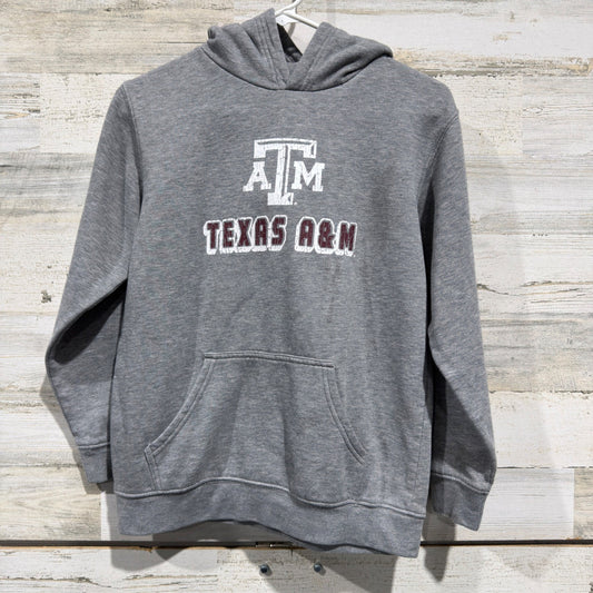 Rivalry Threads Texas A&M Hoodie Kids L 12/14 Gray Distressed Gameday *Flawed*0