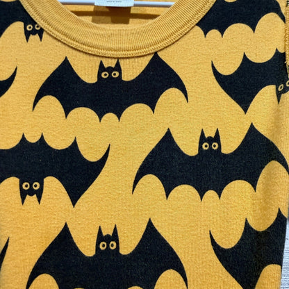Hanna Andersson Long Sleeve Pajama Top Kids Size 8 Yellow Bat Print Cotton2