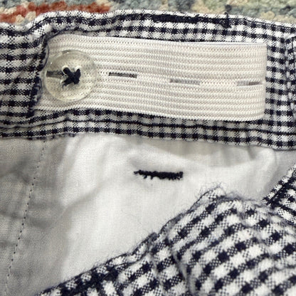Janie and Jack Gingham Shorts Boys 5 Navy Blue Check Preppy Classic GUC*5