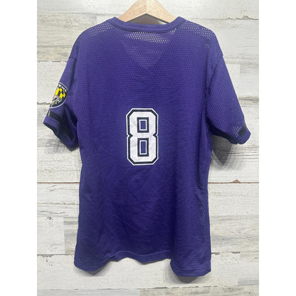 Baltimore Ravens Jersey NFL Boys Large Purple Lamar Jackson #8 Mesh EUC2