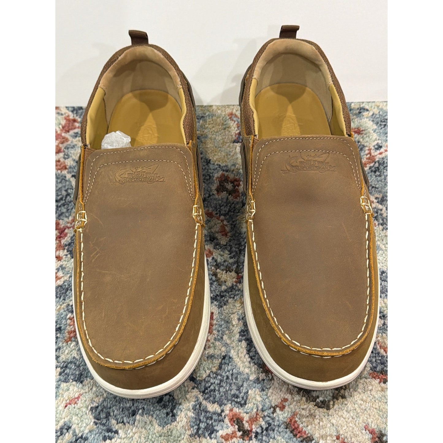 Worldwide Sportsman Bluewater Shoes Men 12 Brown Slip On Nautical1