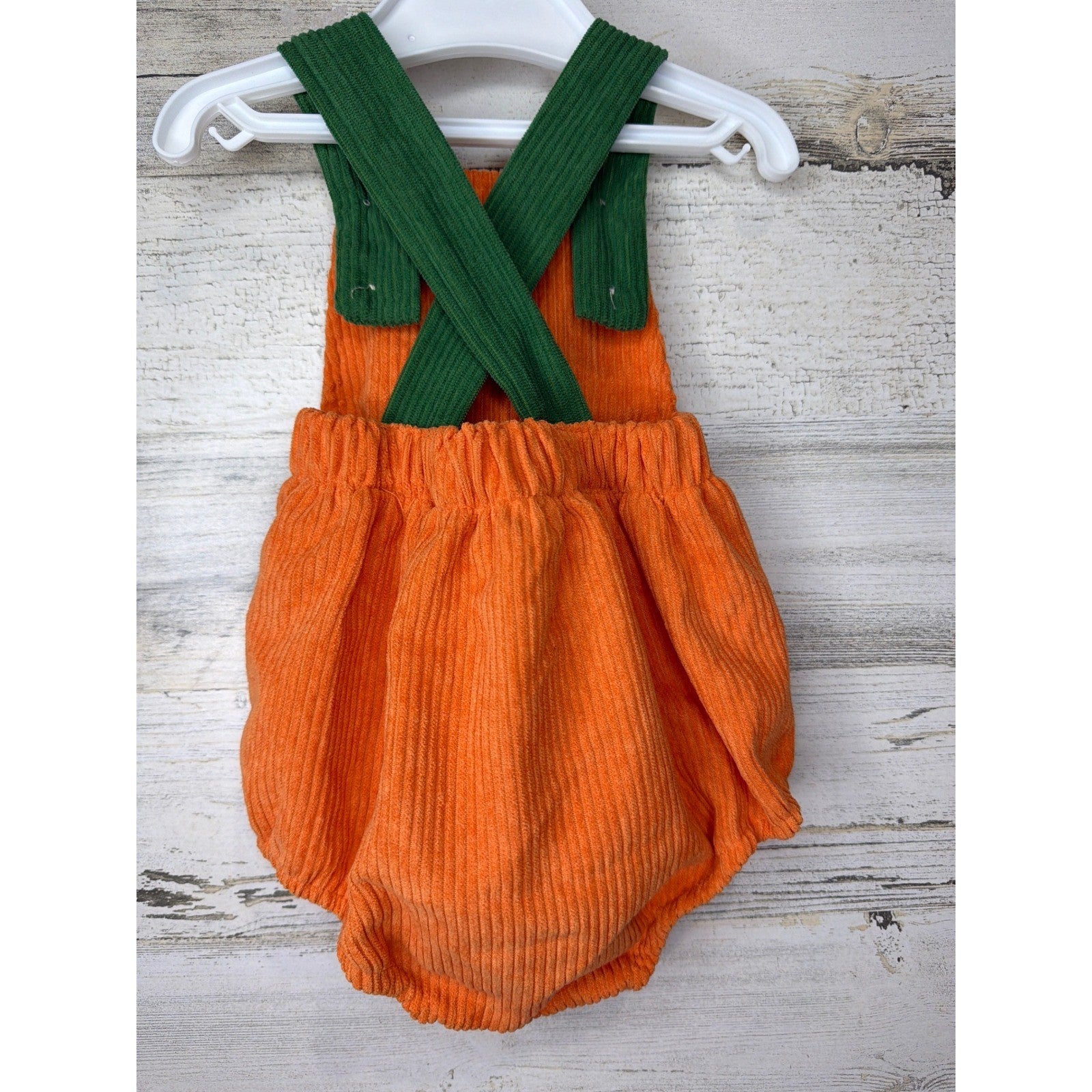 Boutique Bubble Romper Baby 0-3M Orange Mama's Little Pumpkin Fall2