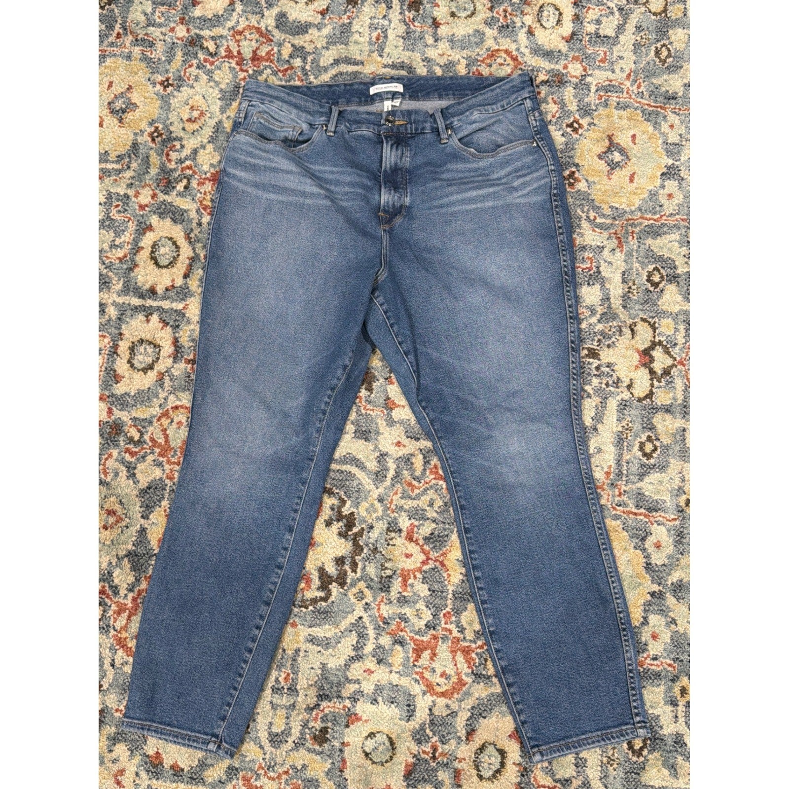 Good American Good Curve Jeans Women 18 Blue High Rise EUC1