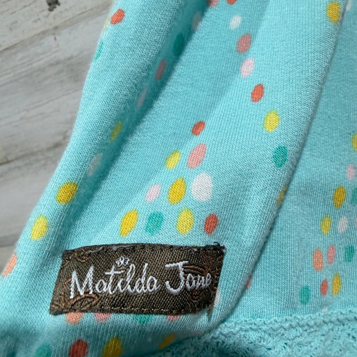 Matilda Jane Romper Girls 6 Blue Polka Dot Flutter Sleeve Whimsical3