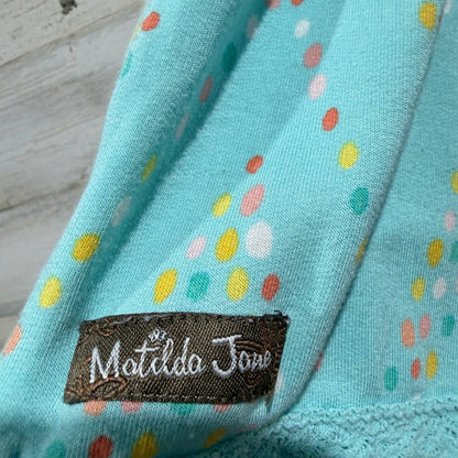 Matilda Jane Romper Girls 6 Blue Polka Dot Flutter Sleeve Whimsical3