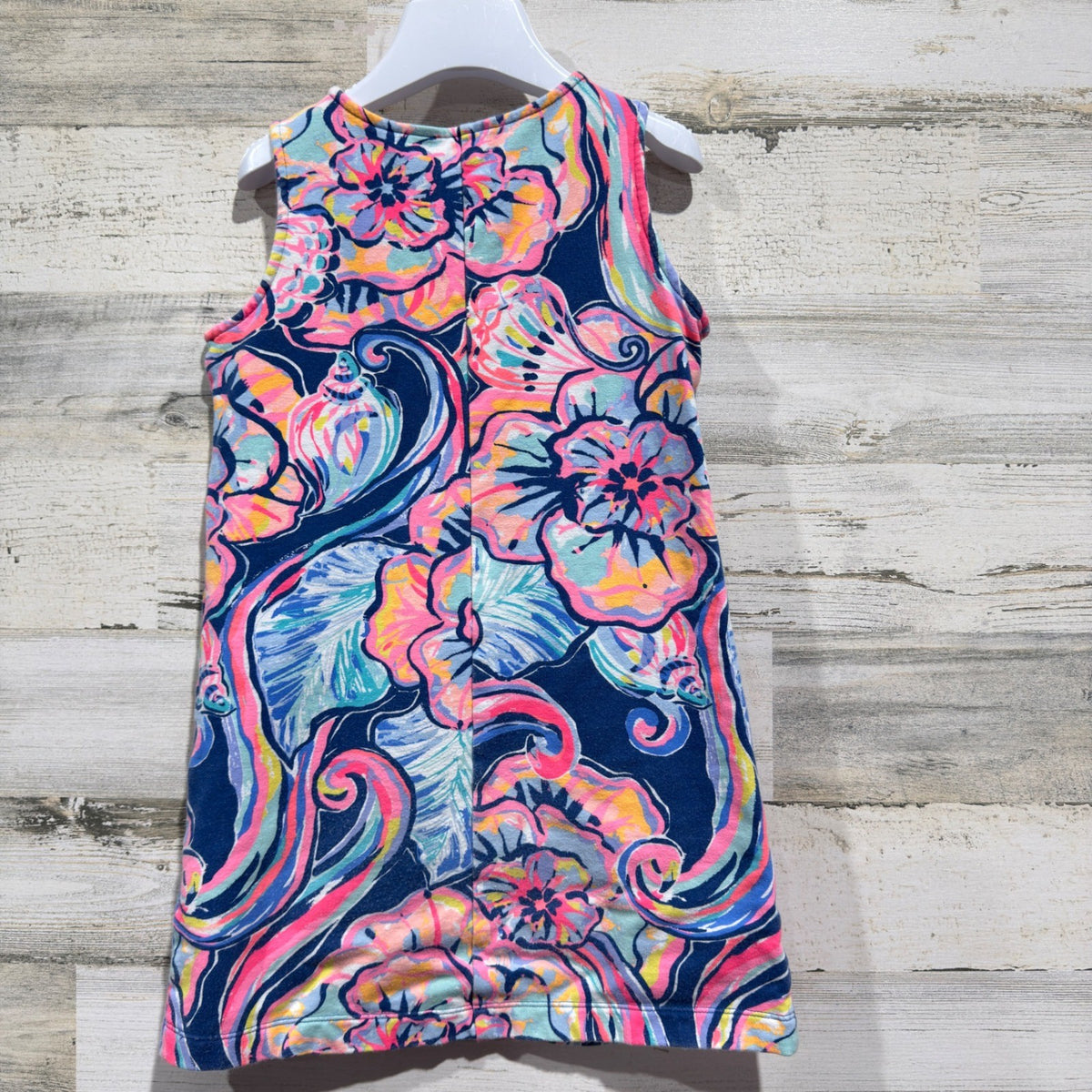 Lilly Pulitzer Little Skipper Shift Dress Girls M Multi Floral Cotton Preppy4