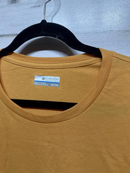 Columbia Thistletown Hills Mens XLT Yellow Omni-Wick Short Sleeve T-Shirt NWT1