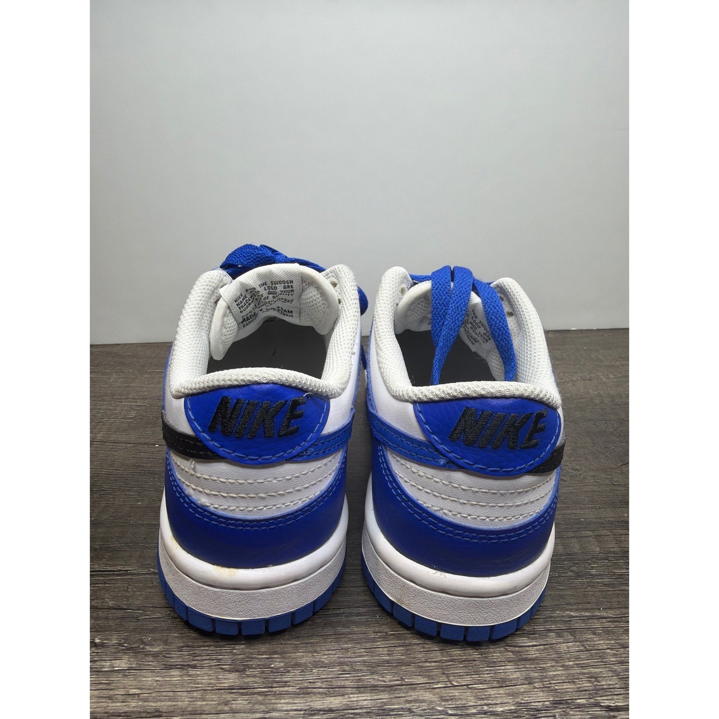 Nike Dunk Low Boys Size 4Y Blue Black White Grey Gradient Streetwear EUC4