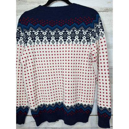 Crewcuts Sweater Boys XXL 14-15 Navy Blue Fair Isle Wool Blend Preppy NWT4