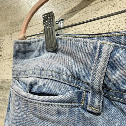 Kancan Wide Leg Crop Jeans Women Size 8 Light Wash Denim Boho Flawed*4