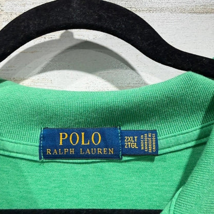 Polo Ralph Lauren Polo Men 2XLT Green Short Sleeve Pony Logo Preppy EUC3