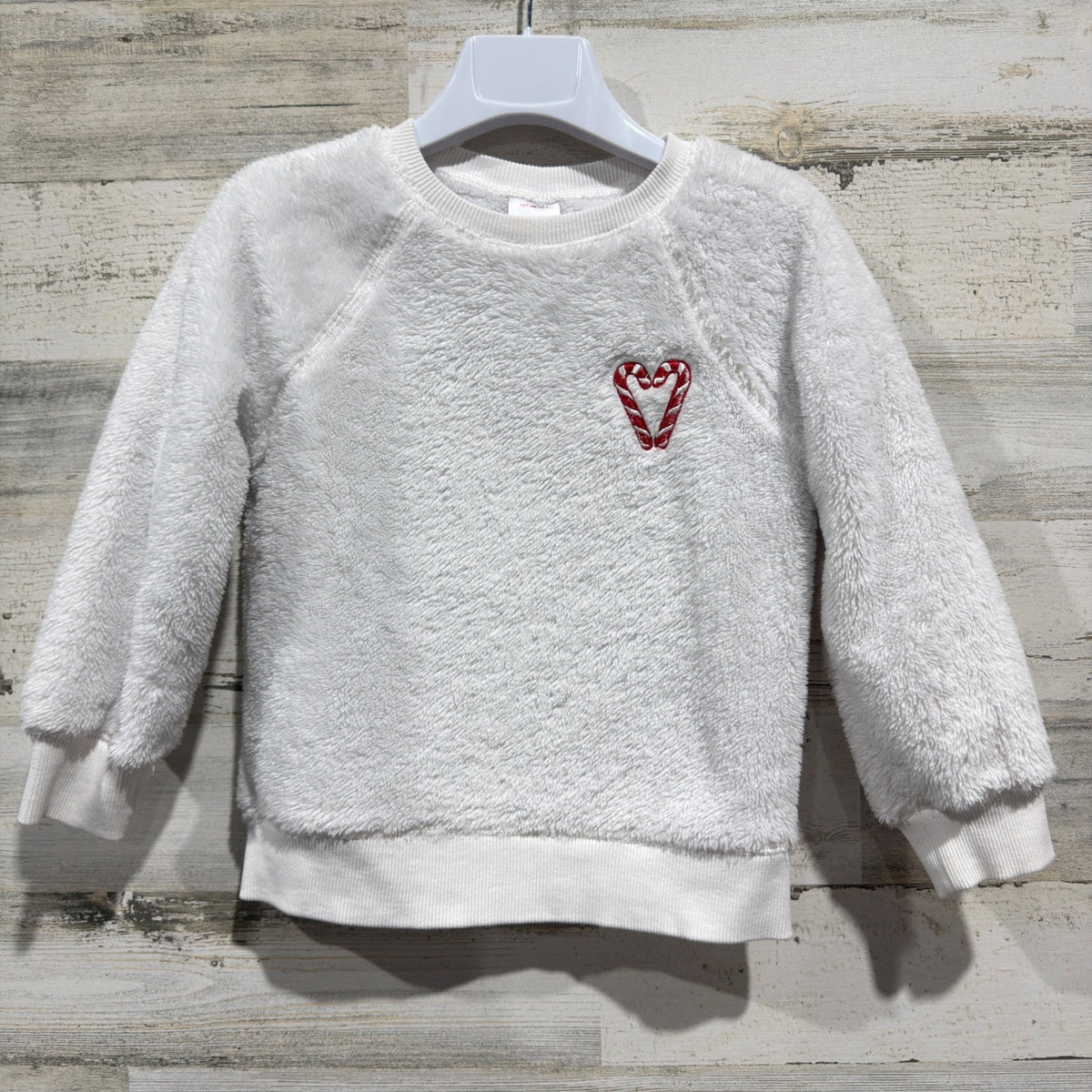 Hanna Andersson Grinch Marshmallow Fleece Sweatshirt Girls 4 White Holiday EUC0