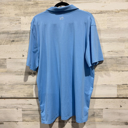 Southern Tide Brrr Performance Polo Shirt Men XXL Blue Solid Preppy EUC5