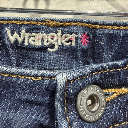 Wrangler Bootcut Jeans Girls Size 5 R Dark Wash Cotton Blend Western Flawed*1