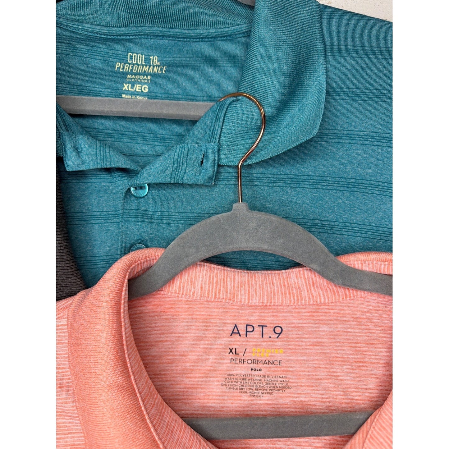 Apt 9 Haggar All In Motion Polo Bundle Mens XL Multi Performance Golf EUC4
