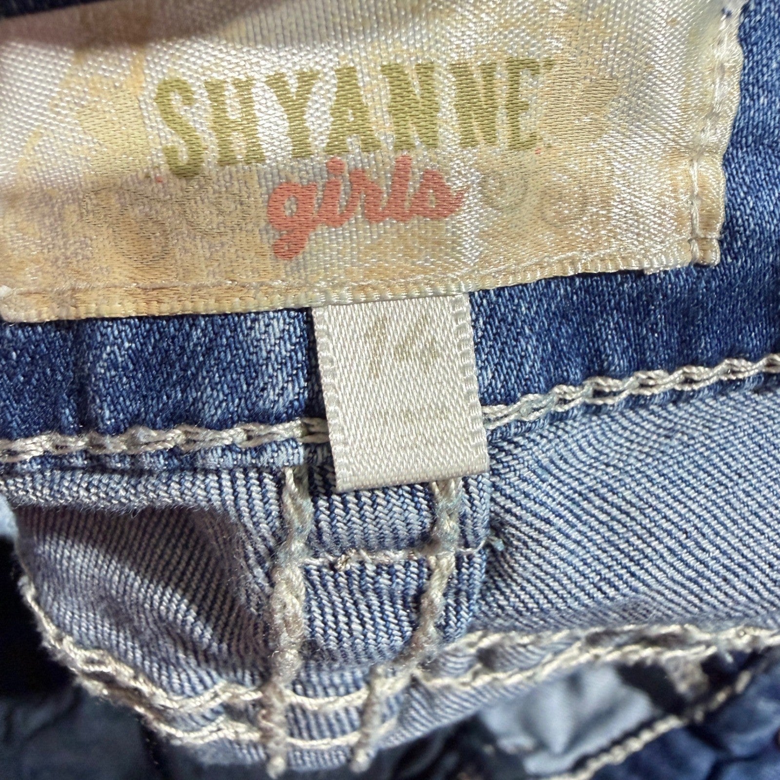 Shyanne Bootcut Jeans Girls 14 Blue Embroidered Flap Pocket Western EUC7
