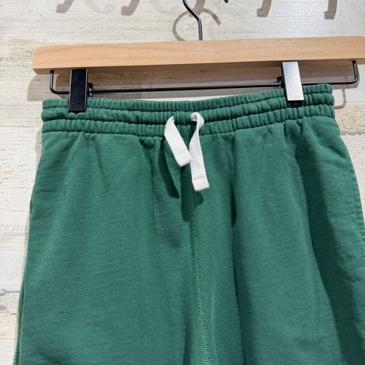 Hanna Andersson Jogger Sweatpants Boys 8 Green Cotton Basic EUC1