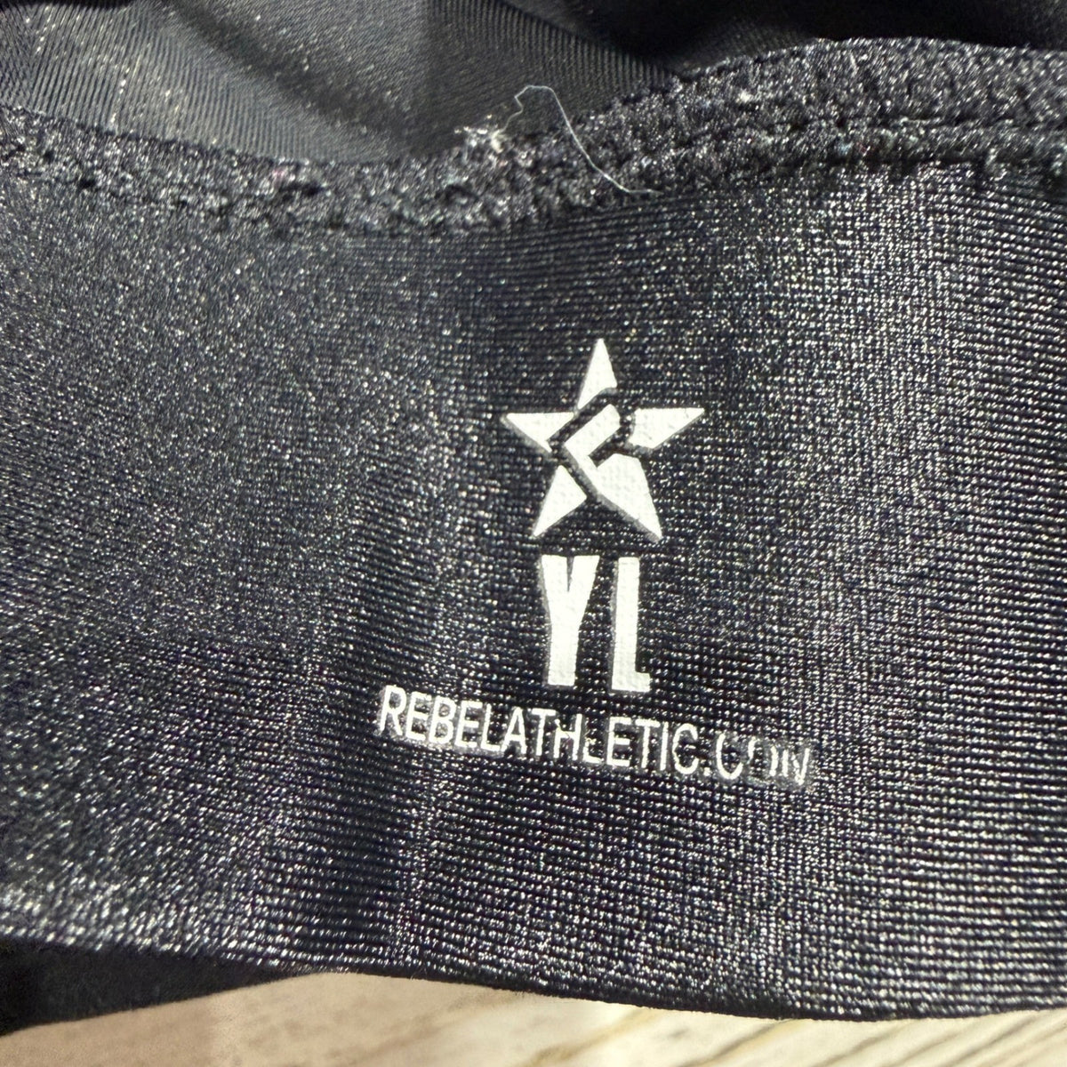 Rebel Athletic Cheer Dance Set Girls Youth Large Black Shimmer Mesh Performance6