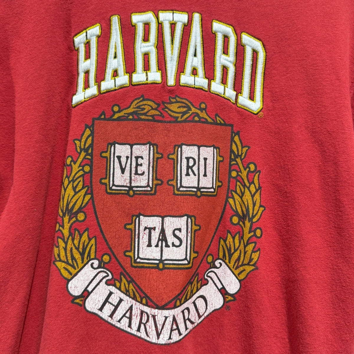 Harvard University Sweatshirt Kids Size 12 Red Cotton Poly Collegiate Flawed*1