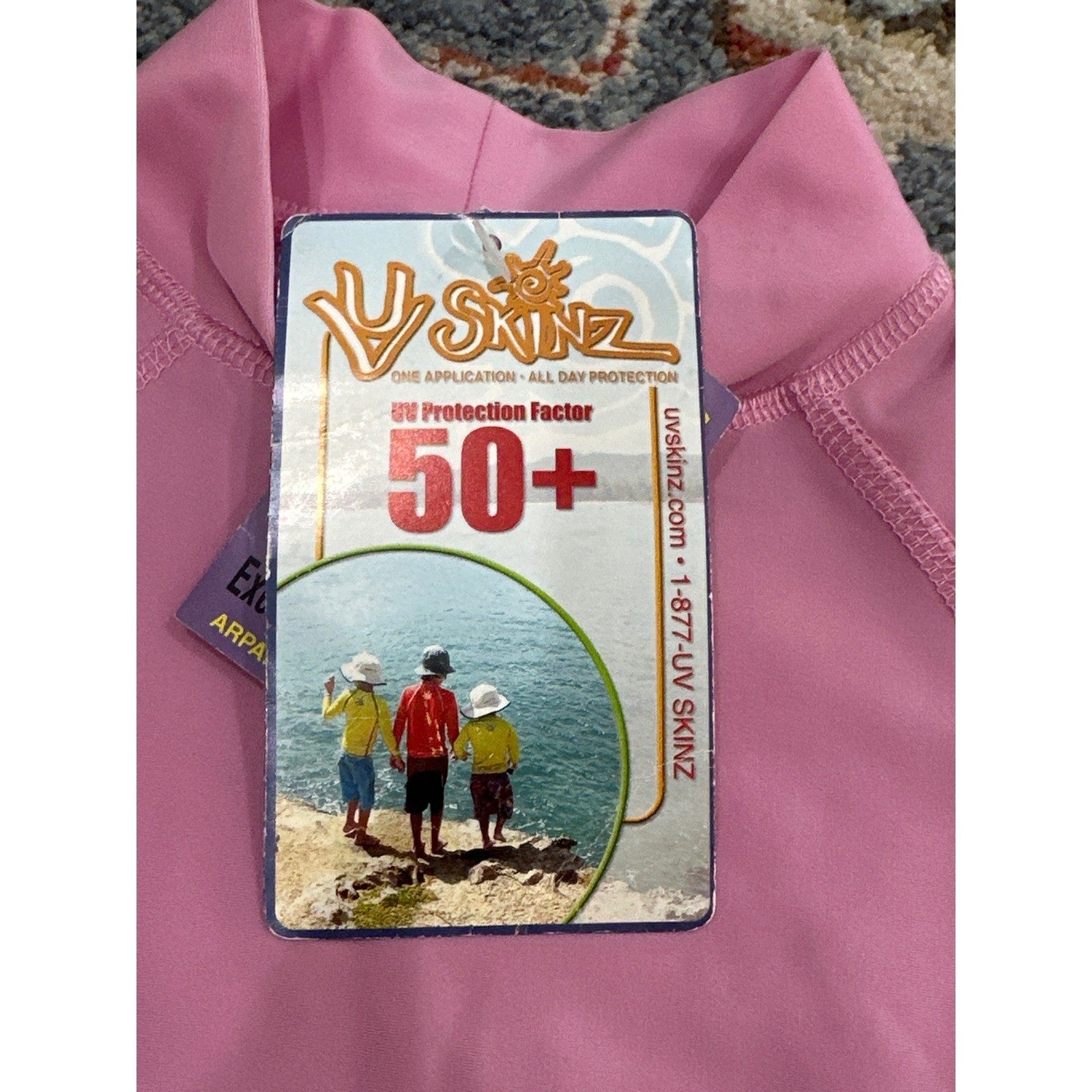 UV Skinz Rash Guard Girls 12M Pink Long Sleeve UPF 50+ Sun Shirt NWT1