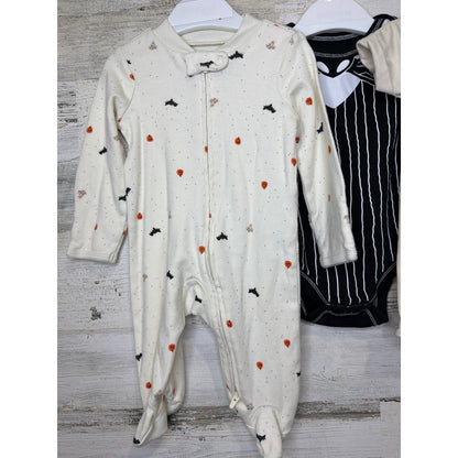 Carter's Disney Cat & Jack Baby 0-6M Halloween Bundle Jack Skellington EUC3