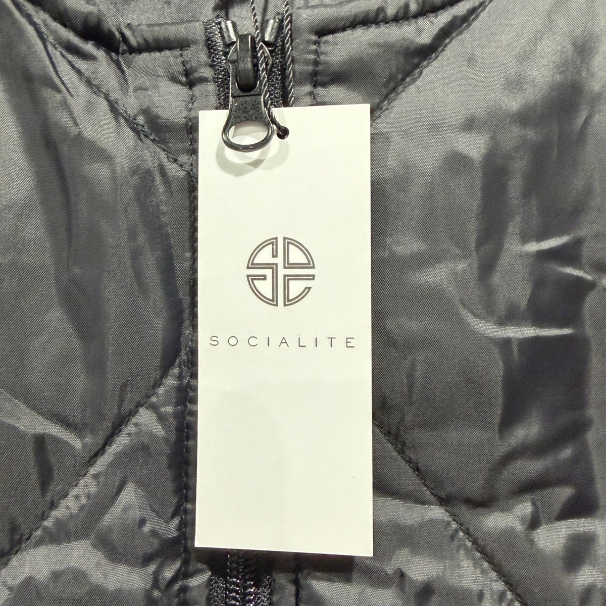 Socialite Quilted Vest Women S/M Black Diamond Puffer NWT2