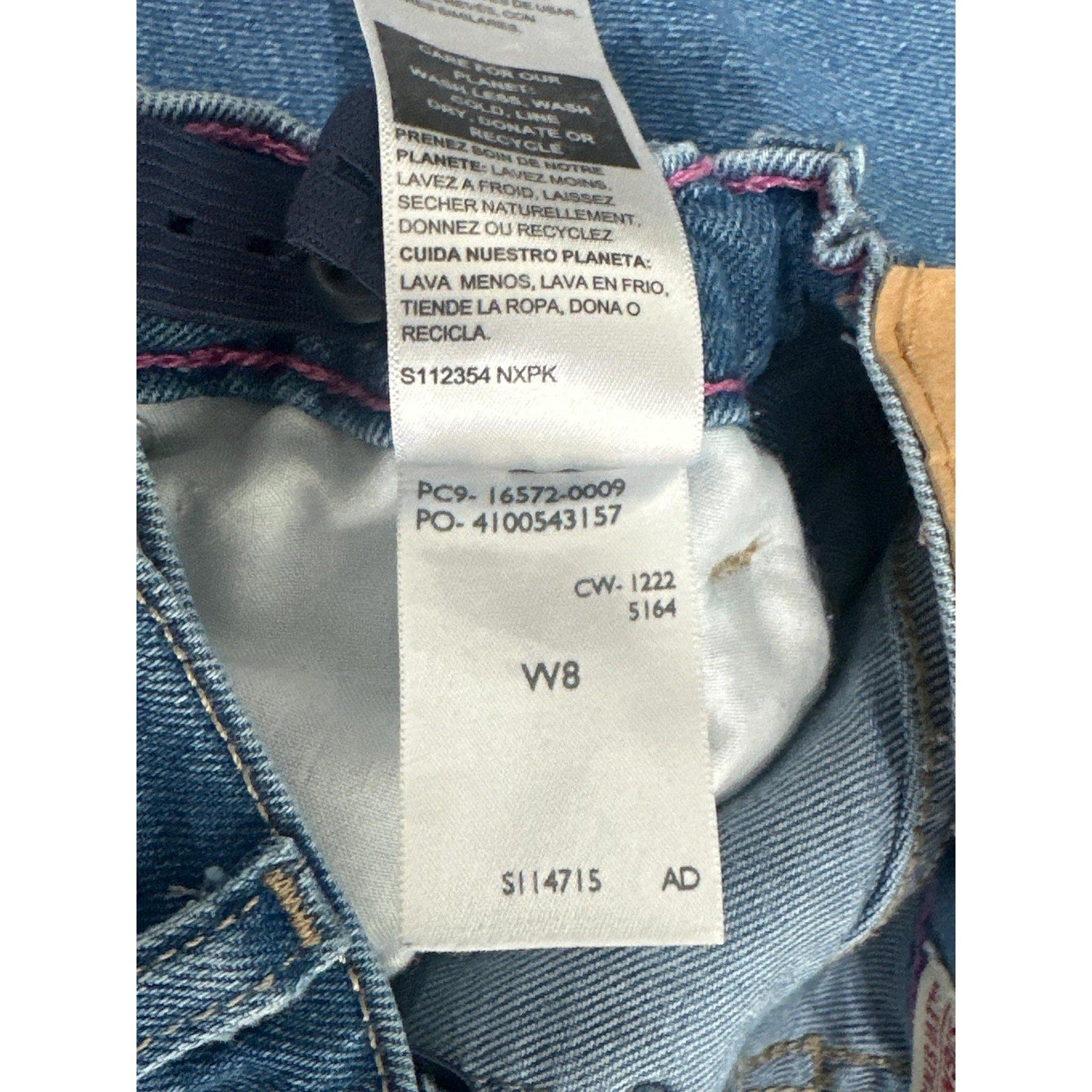 Signature Levi Strauss Custom Painted Jeans Kids 8 Blue PNG Indians Spirit4